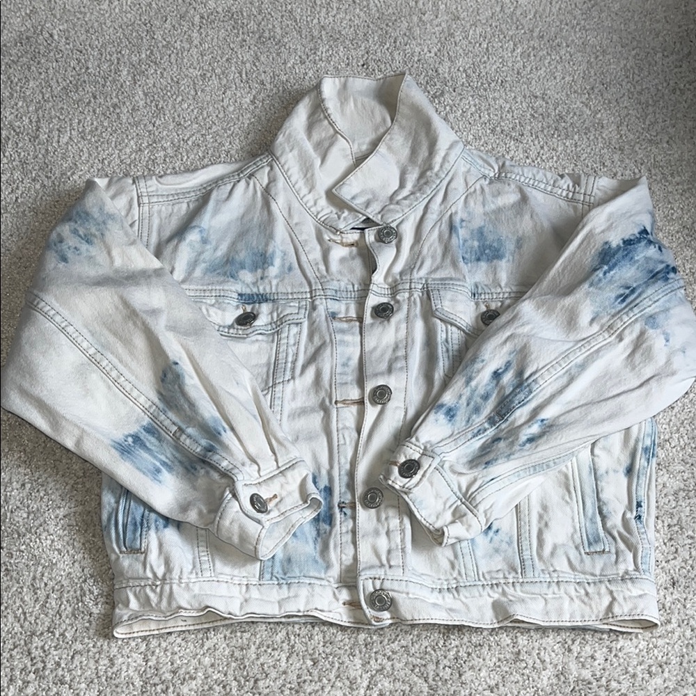 Blue and White Denim Jacket, Gap teen size Large- 10